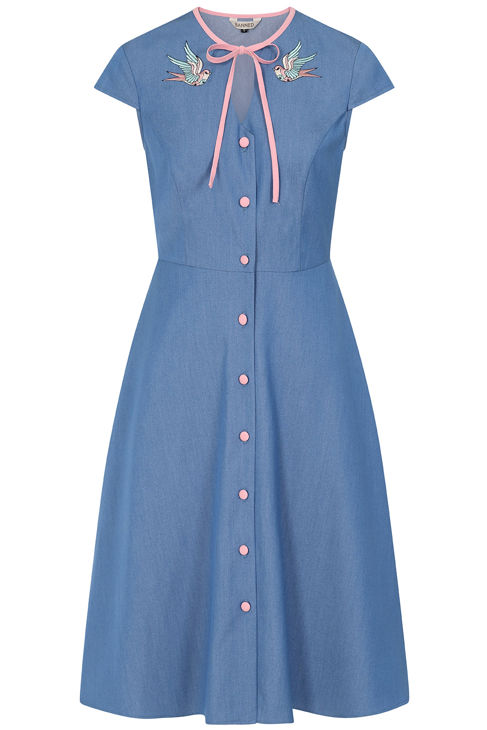 MILLIE SWALLOWS DRESS Denim