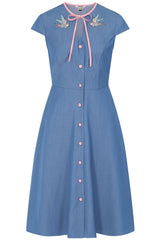 MILLIE SWALLOWS DRESS Denim