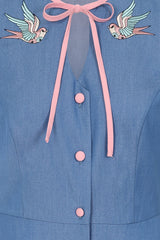 MILLIE SWALLOWS DRESS Denim