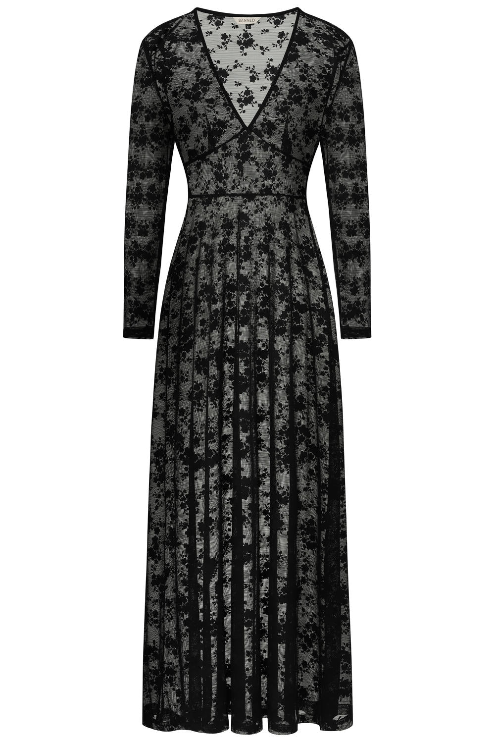 Florence lace maxidress Black