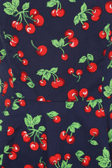 NORA HEART CHERRY DRESS Navy