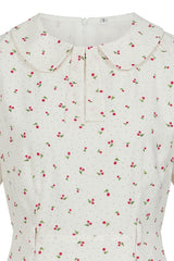 LUCILLE CHERRY DRESS White