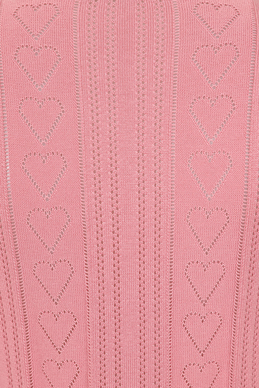Banned Retro 50s Ruby Heart Jumper-Blush