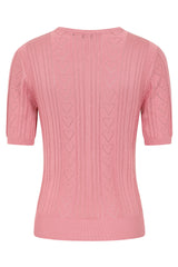Banned Retro 50s Ruby Heart Jumper-Blush