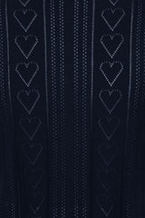 Banned Retro 50s Ruby Heart Jumper-Navy