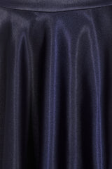 HAZEL SATIN SPARKLE SKIRT Navy