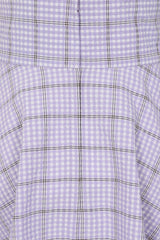 MOANA CHECK SKIRT Lilac