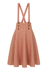 MOANA CHECK SKIRT Coral