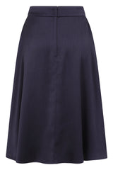 RITA SILKY SKIRT Navy