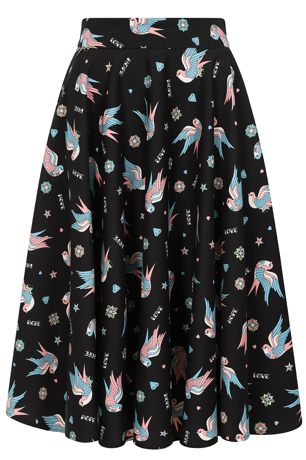 MARILOU SWALLOWS SWING SKIRT Black