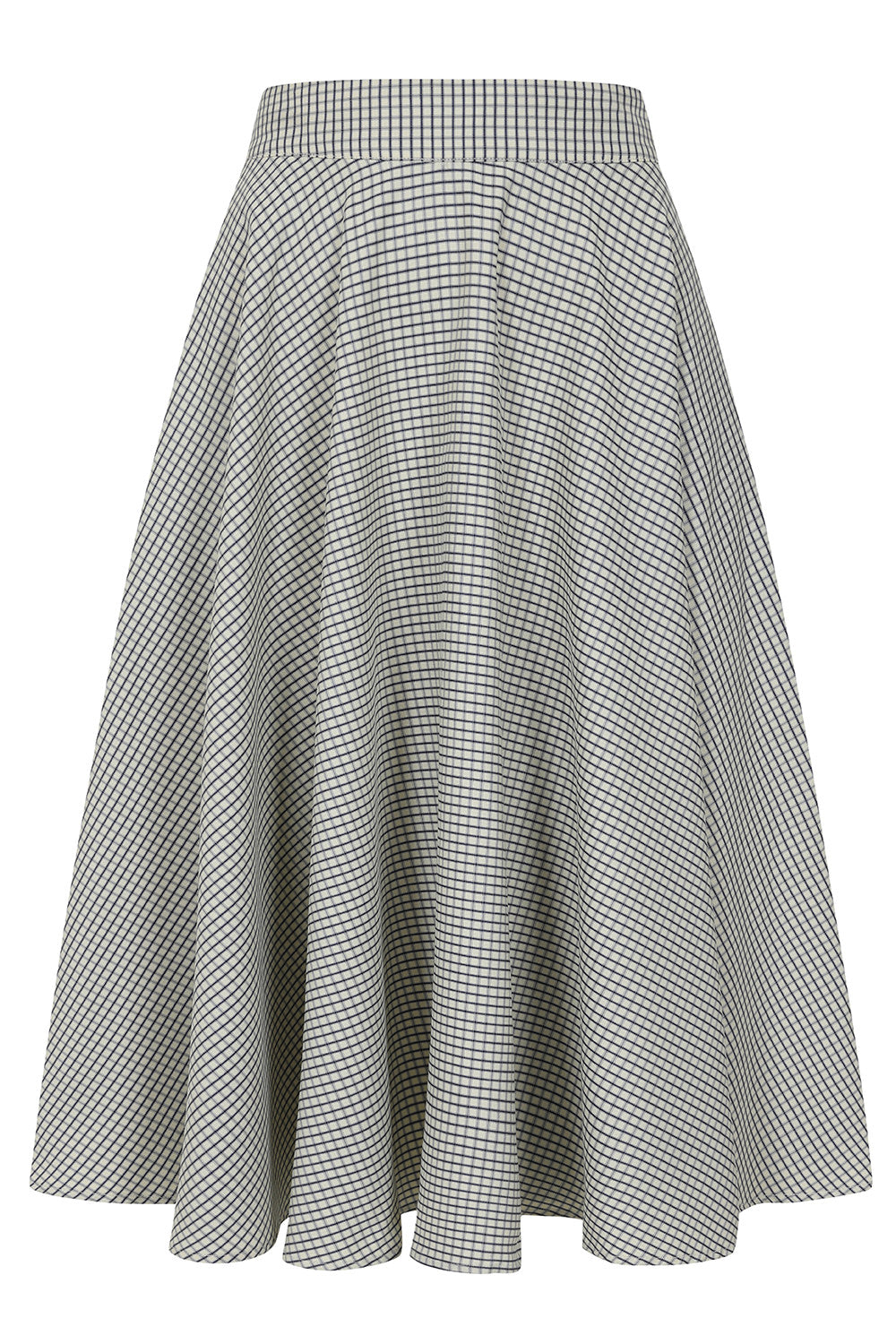 CARY NAVY CHECK SKIRT Navy