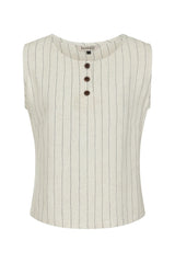NORMA LINEN FEEL TOP Beige