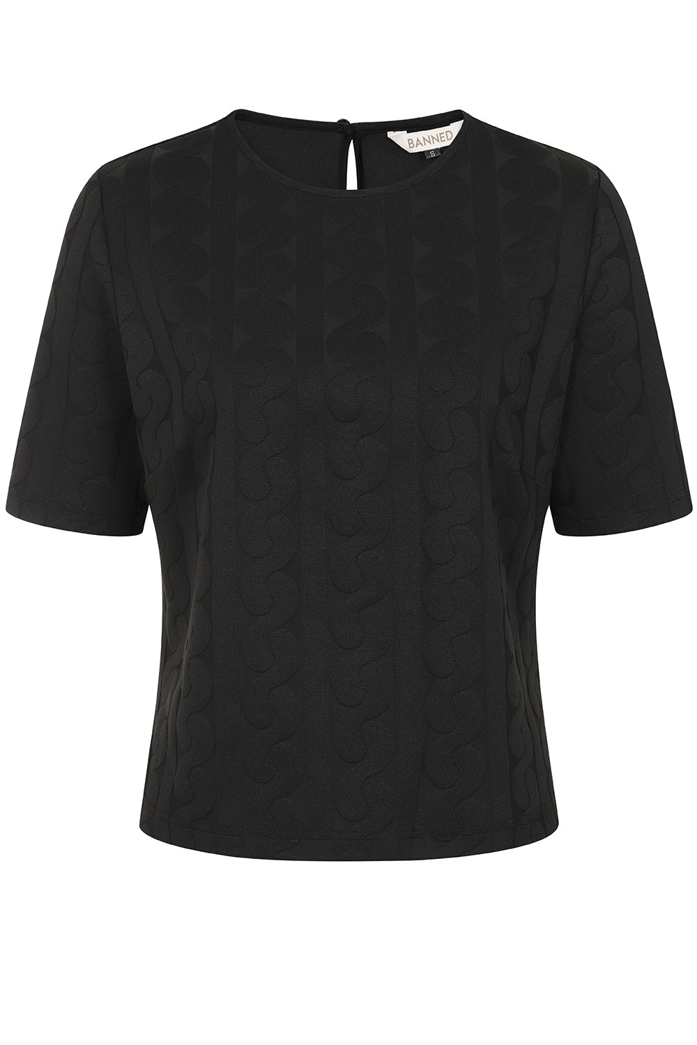 MAISE SEA WAVES TOP Black
