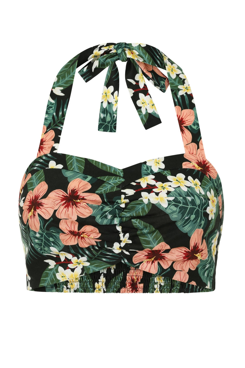 Harper tropical tiare crop top Green