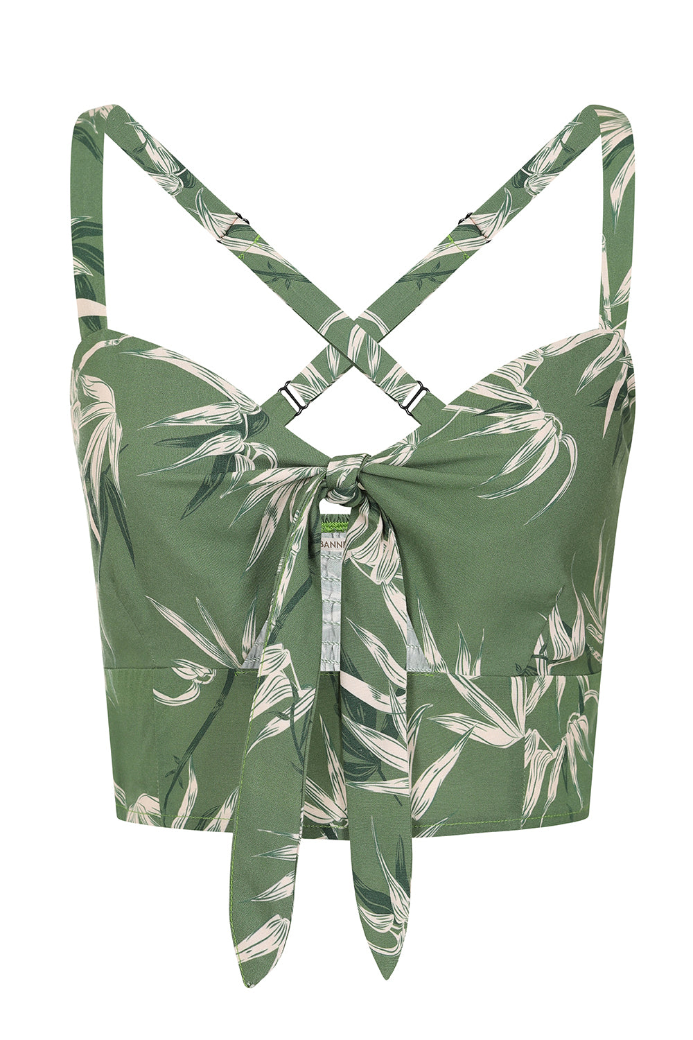 Aurora bamboo crop top Green