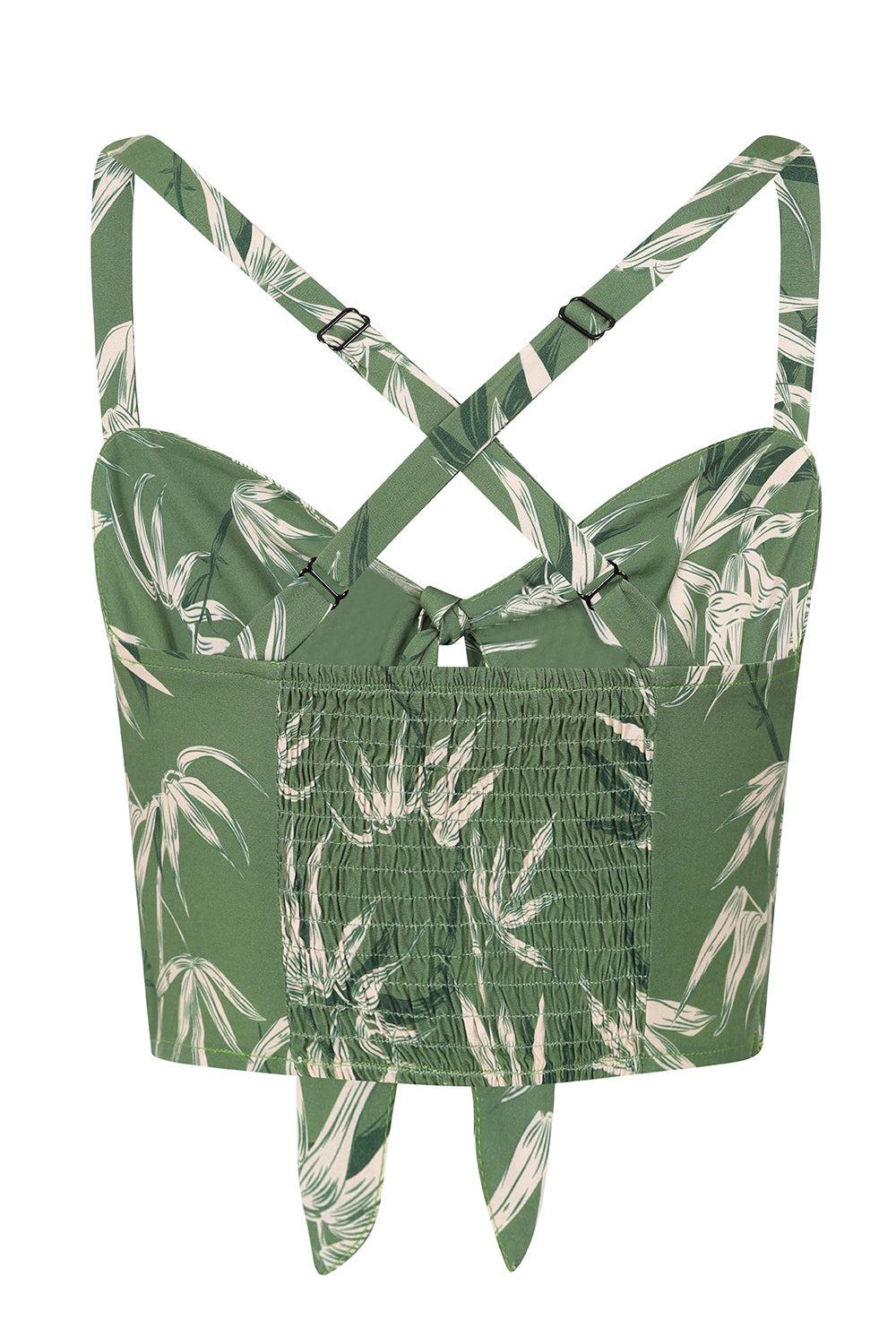 Aurora bamboo crop top Green