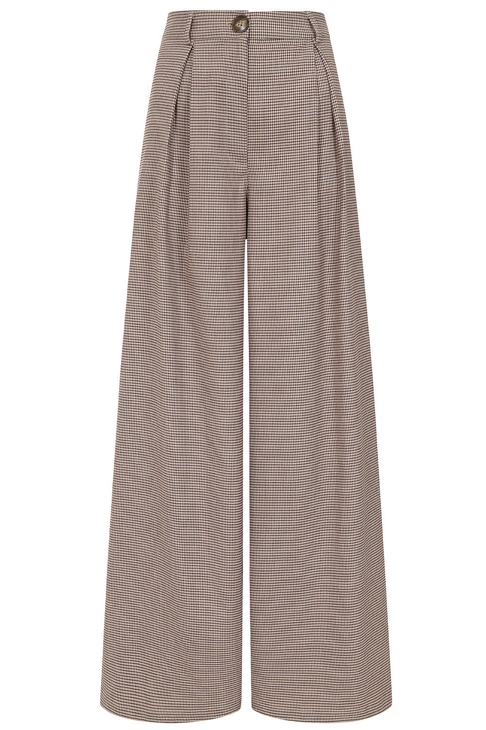 Eliza houndstooth trousers Brown