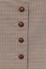 Hallie houndstooth waistcoat Brown