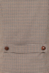 Hallie houndstooth waistcoat Brown