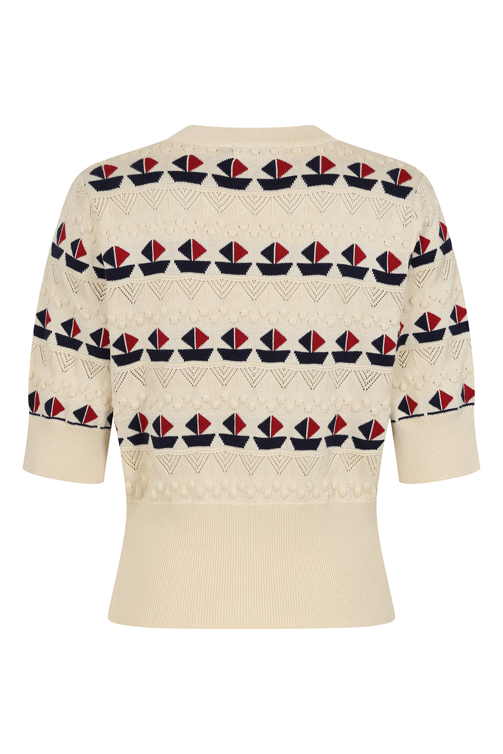 KITTY SAIL CARDIGAN White