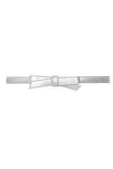 BANNED Gold Rush Belt   Retro and Rockabilly Slim Adjustable Bow Belt Silver