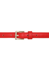 BANNED Kate Belt   Classic Retro Slim Belt with Buckle Closure Red