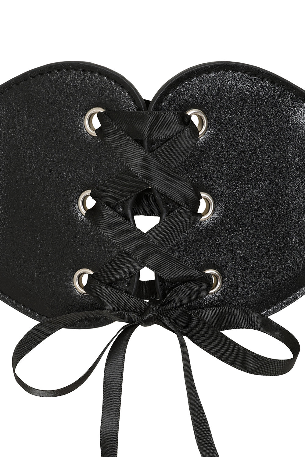 BANNED Sweetheart Elastic Belt   Retro and Rockabilly Laced Heart Elasticated Belt Black