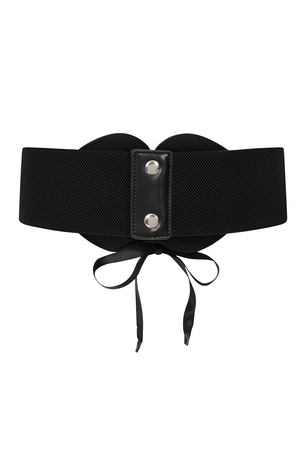 BANNED Sweetheart Elastic Belt   Retro and Rockabilly Laced Heart Elasticated Belt Black
