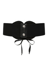 BANNED Sweetheart Elastic Belt   Retro and Rockabilly Laced Heart Elasticated Belt Black