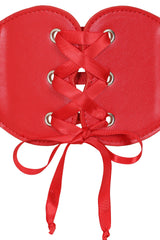 BANNED Sweetheart Elastic Belt   Retro and Rockabilly Laced Heart Elasticated Belt Red