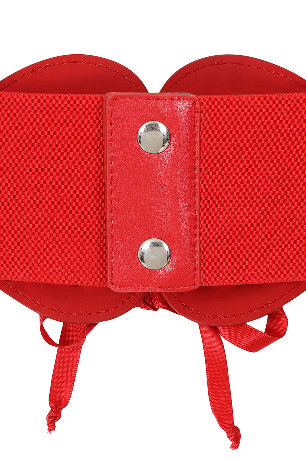 BANNED Sweetheart Elastic Belt   Retro and Rockabilly Laced Heart Elasticated Belt Red