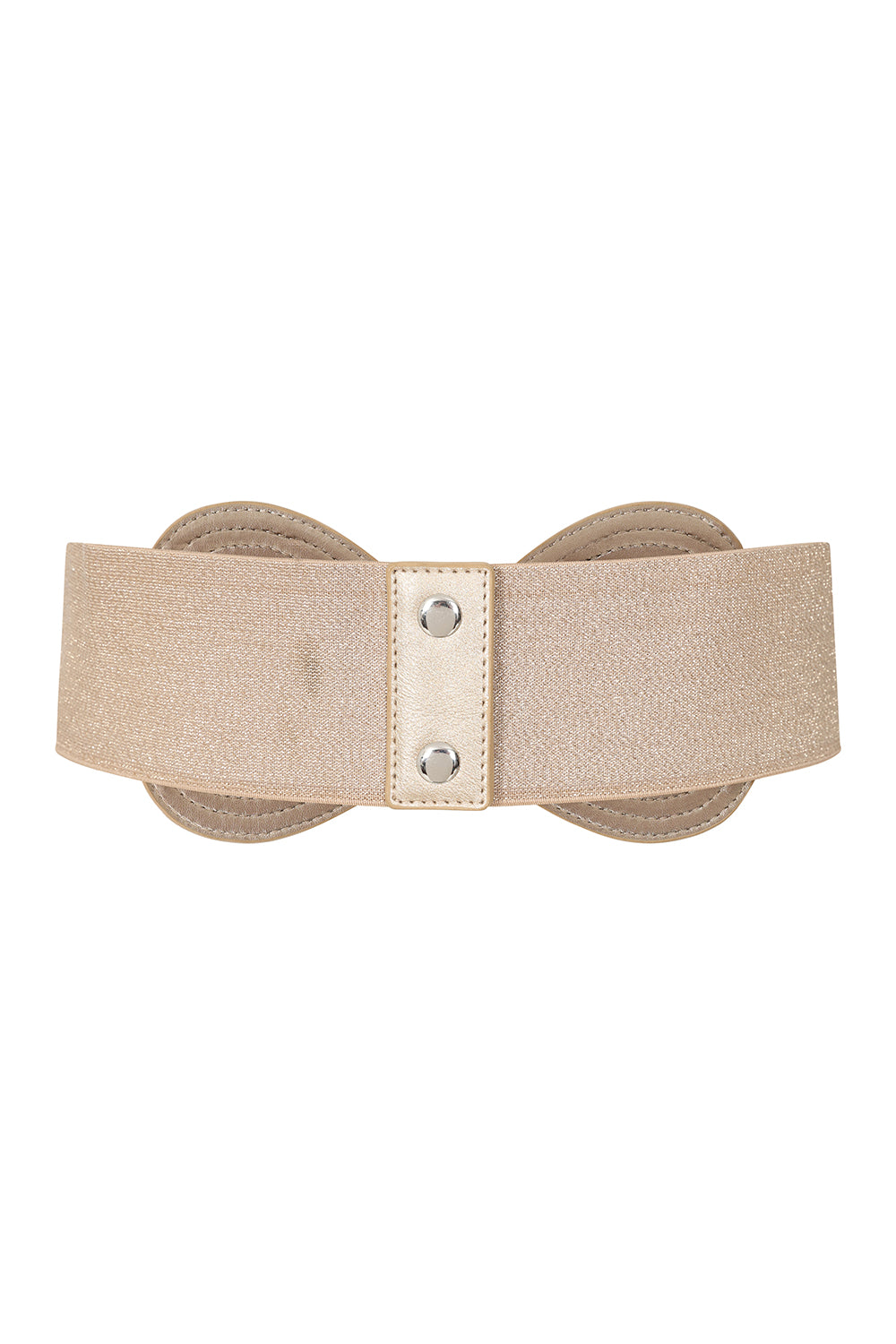 BANNED Heartbeat Elastic Belt   Retro and Rockabilly Heart Elasticated Belt Gold