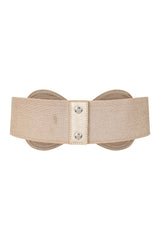 BANNED Heartbeat Elastic Belt   Retro and Rockabilly Heart Elasticated Belt Gold