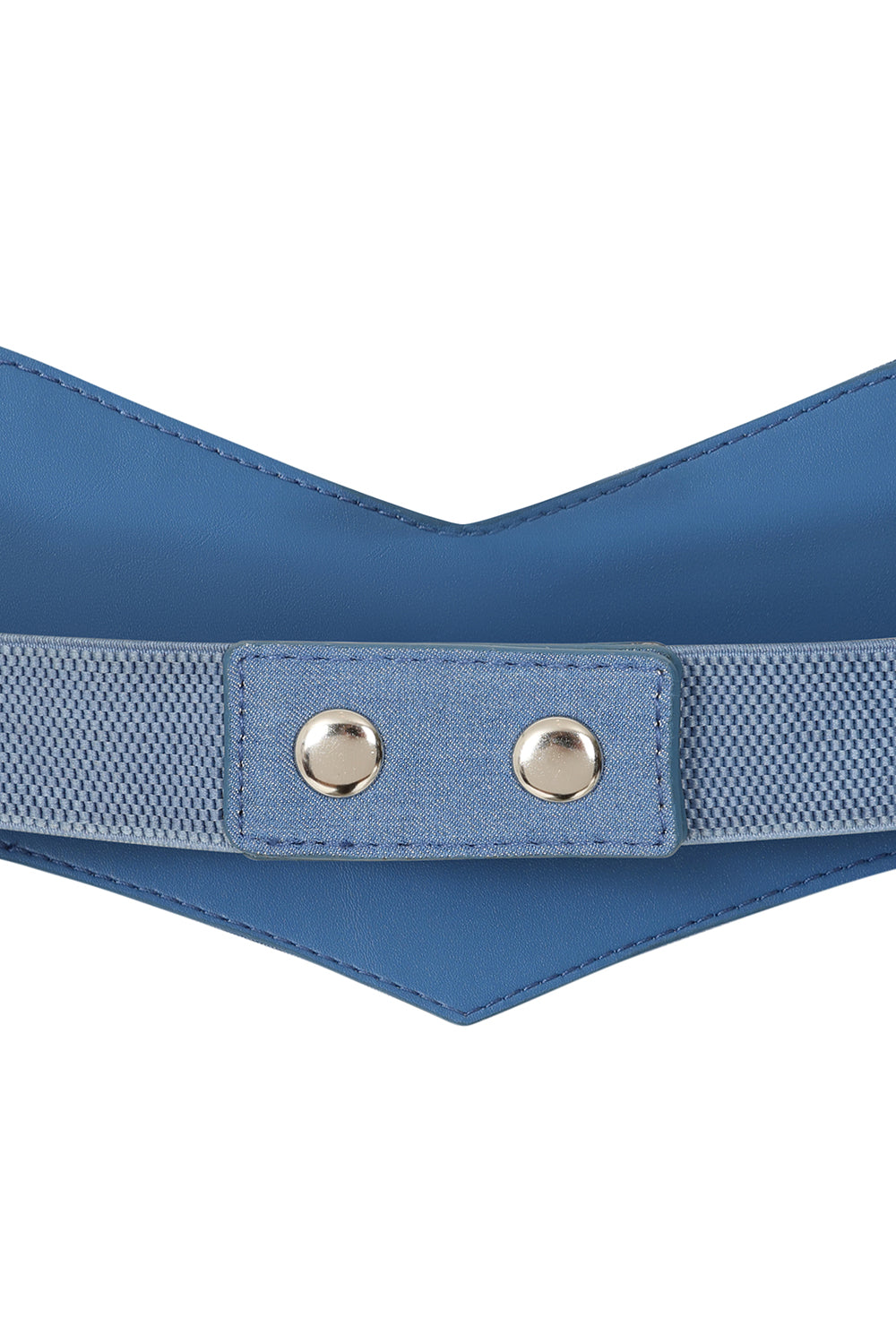BANNED Marilou Swallow Belt   Retro Embroidered Denim Belt with Swallow Design Blue
