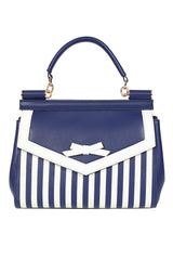 BANNED Ravello Nautical Stripe Handbag | 1940s-Inspired Maritime Style-Navy-One Size