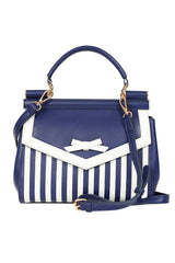BANNED Ravello Nautical Stripe Handbag | 1940s-Inspired Maritime Style-Navy-One Size