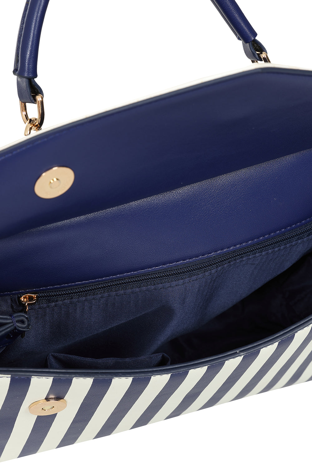 BANNED Ravello Nautical Stripe Handbag | 1940s-Inspired Maritime Style-Navy-One Size