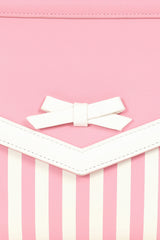 BANNED Ravello Nautical Stripe Handbag | 1940s-Inspired Maritime Style-Pink-One Size