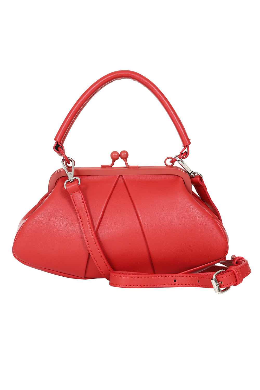 BANNED Shirley Trapeze Handbag | 1940s-Inspired Vintage Style-Red-One Size
