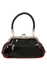 BANNED Billie Jean Lacquer Cherry Handbag | Rockabilly Pin-up Style-Red/Black-One Size