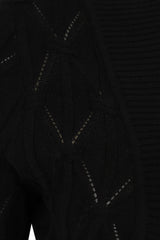 BANNED RETRO Eden Diamond Knit bolero Black