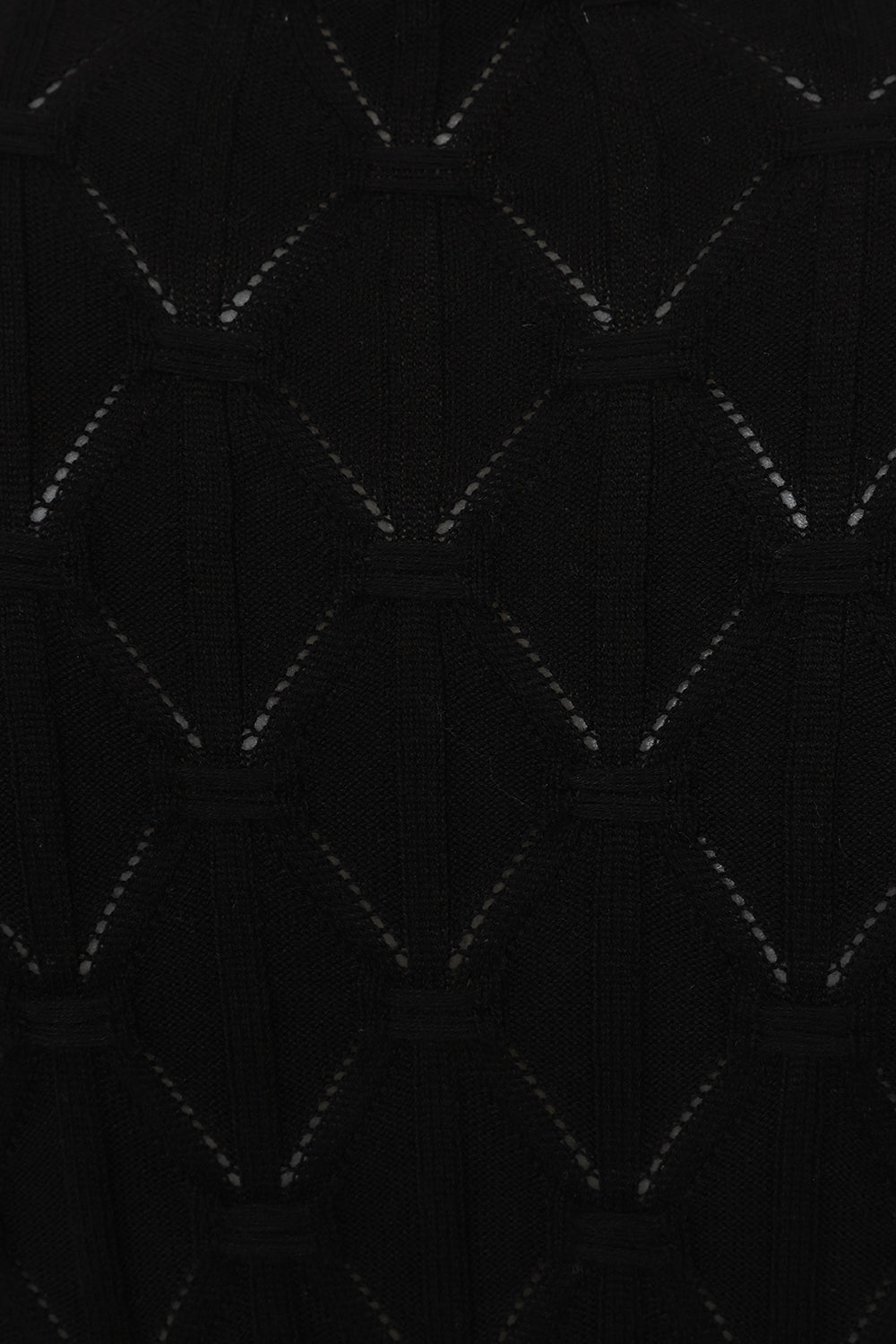 BANNED RETRO Eden Diamond Knit bolero Black