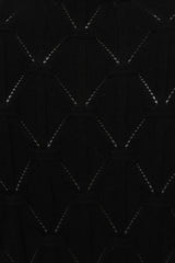 BANNED RETRO Eden Diamond Knit bolero Black