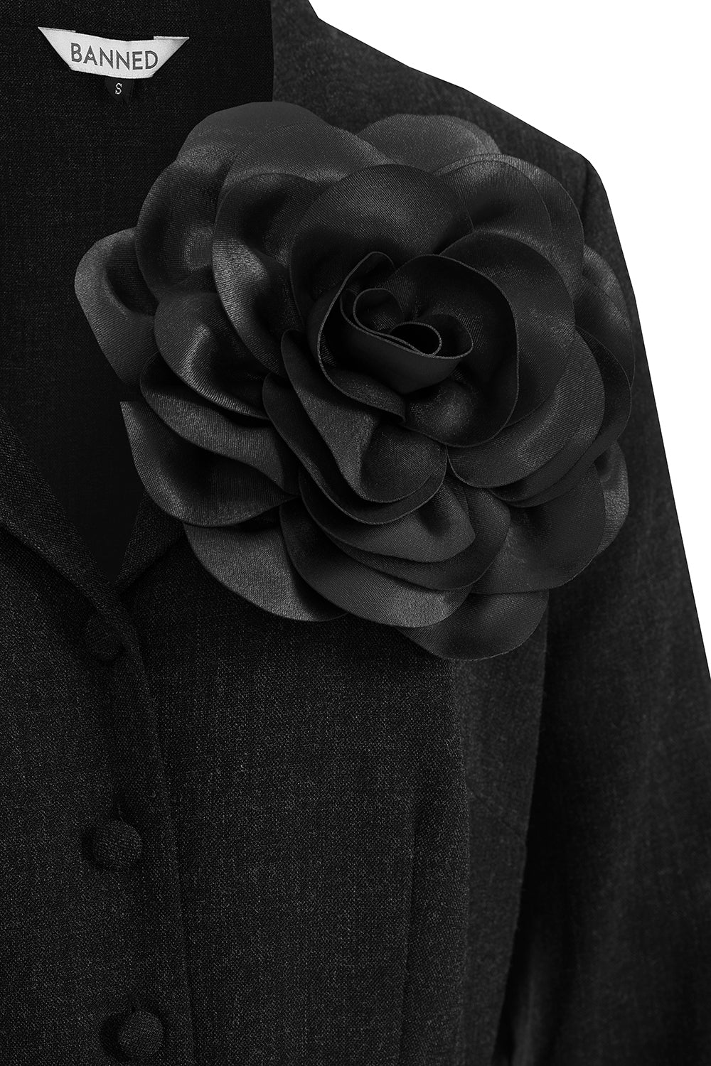 Black ROMANTIC BLOOM BROOCH