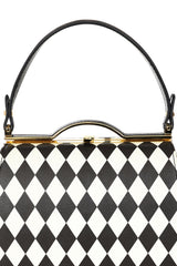 Black/White RHONA HARLEQUIN HANDBAG