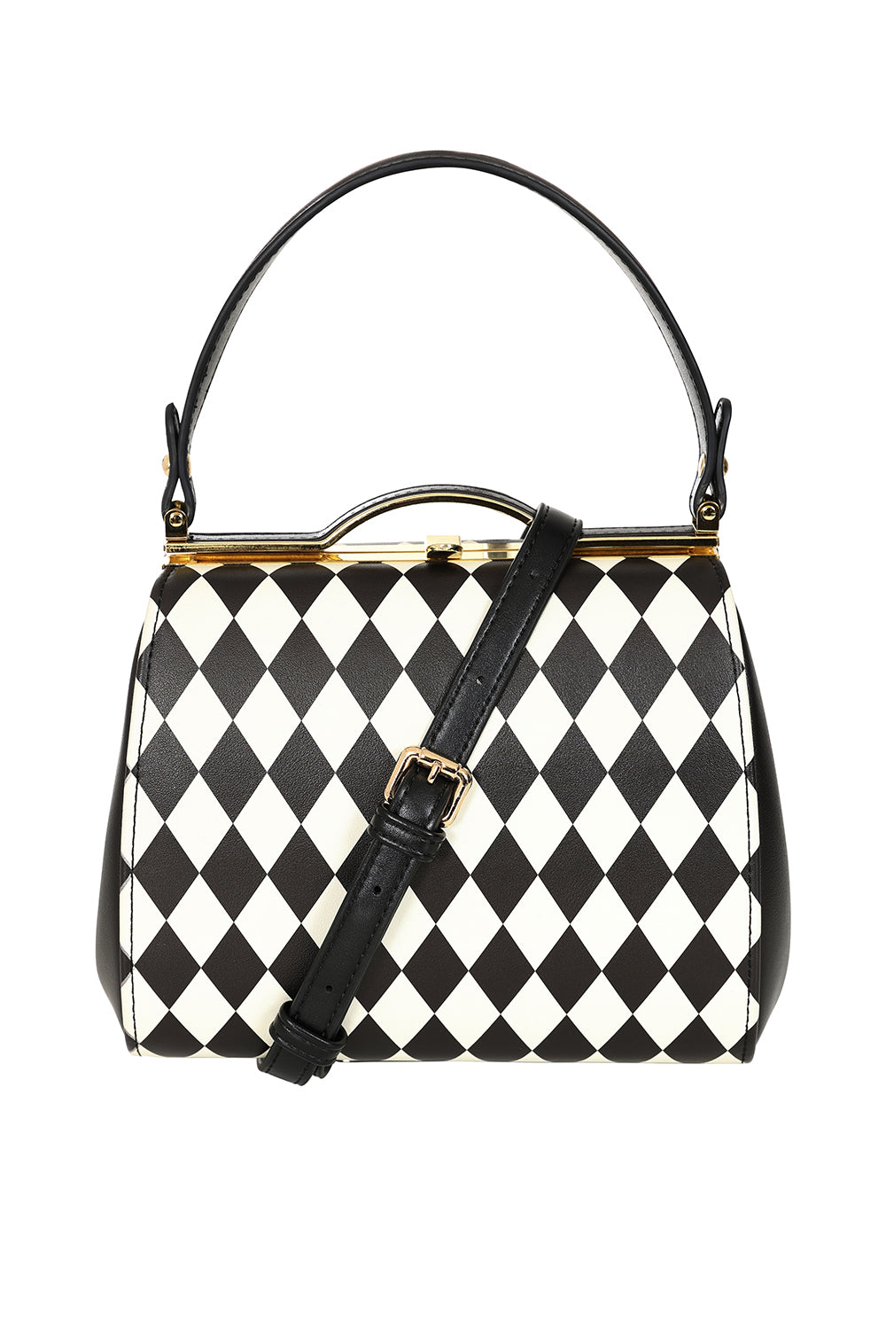 Black/White RHONA HARLEQUIN HANDBAG