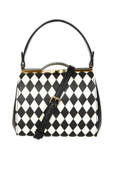 Black/White RHONA HARLEQUIN HANDBAG