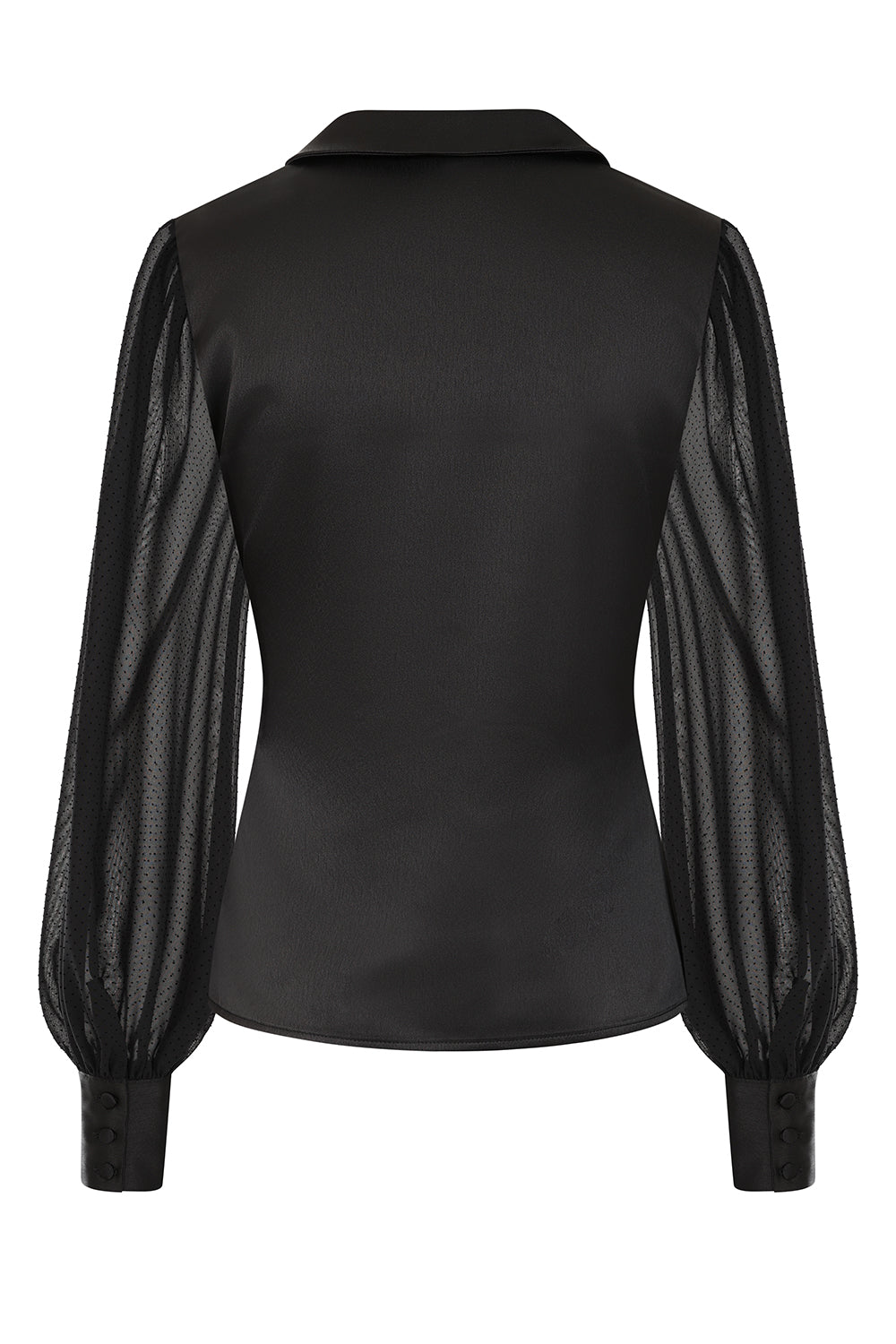 1950's Banned Retro Francesca black blouse-Black
