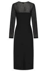 BANNED Elvira Gothic Spiderweb Maxi Dress with Mesh Sleeves-Black