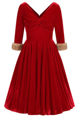 Vestido de vuelo de terciopelo Nina de Banned Retro